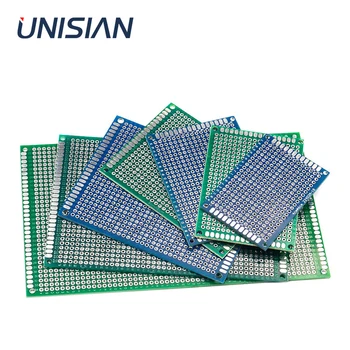 

UNISIAN Double-Sided Universal PCB Board 2.54mm Hole Pitch DIY Prototype Paper Printed Circuit Board Panel Solderless Breadboard
