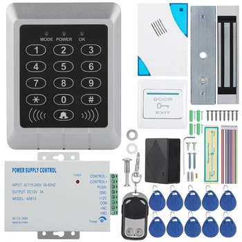 

Professional DC 12V Electric Magnetic Door Lock Access Control Card Password Door Security System Kit On Sale HOT