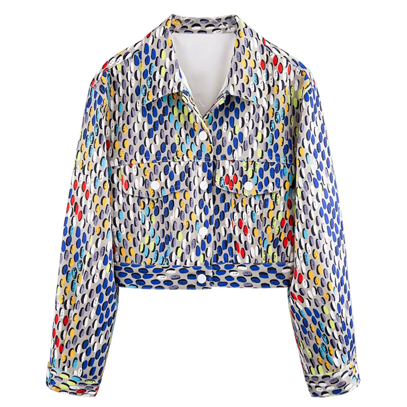 

HIGH STREET Newest 2019 Designer Jacket Women's Colors Dot Buttons Jacket