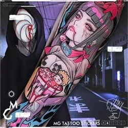 Cartoon Waterproof Temporary Tattoos Stickers Female Watercolor Pet Angel Flower Arm Cool Art Fake Tattoo Big Personality Tattoo