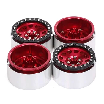 

4PCS 1/10 RC Rock Crawler Aluminum 2.2 Beadlock Wheel Rims for Axial SCX10 Capra Wraith 90048 90018 Traxxas TRX4