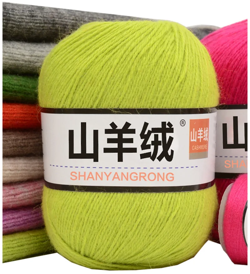 Meetee 500g(1roll=50g) Natural Cashmere Yarn Hand Knitting Line DIY Manual Hat Scarf Velvet Wool Thick Knit Yarn Craft Material
