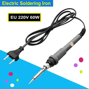 

220V 60W Electric Soldering Iron Adjustable Temperature Welding Solder Rework Station Heat Iron Tips Repair Rework Tool Kit