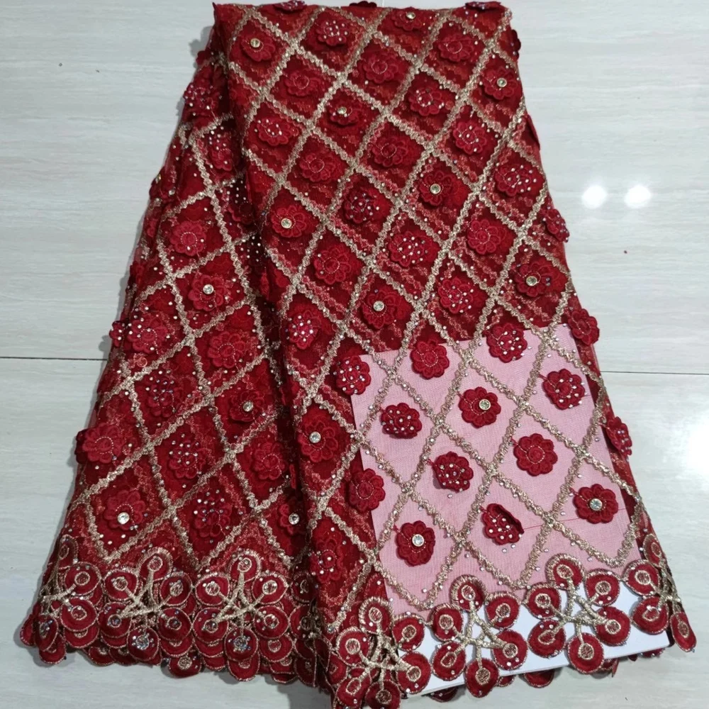 New arrival African Lace Fabric 2020 High Quality French Nigeria Tulle for Wedding Party Swiss Voile Mesh Sew | Дом и сад