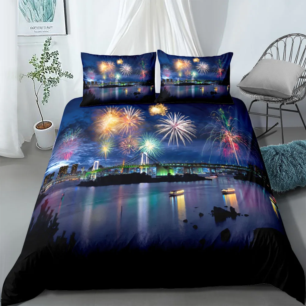 Dubai City Digital Duvet Cover Set Single Twin Double Queen King Cal Size Bed Linen | Дом и сад