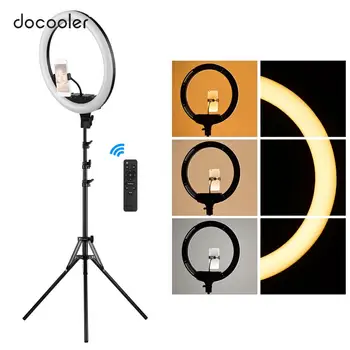 

Photography Shooting Makeup Vlogging Light 18 Inch LED Ring Light Photography Lighting Fill-in Lamp with Tripod Phone Holders