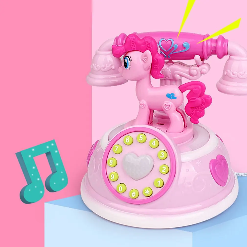 High Quality Retro Telephone Early Education Story Machine Multi-mode Simulation Telephone Girl Toy