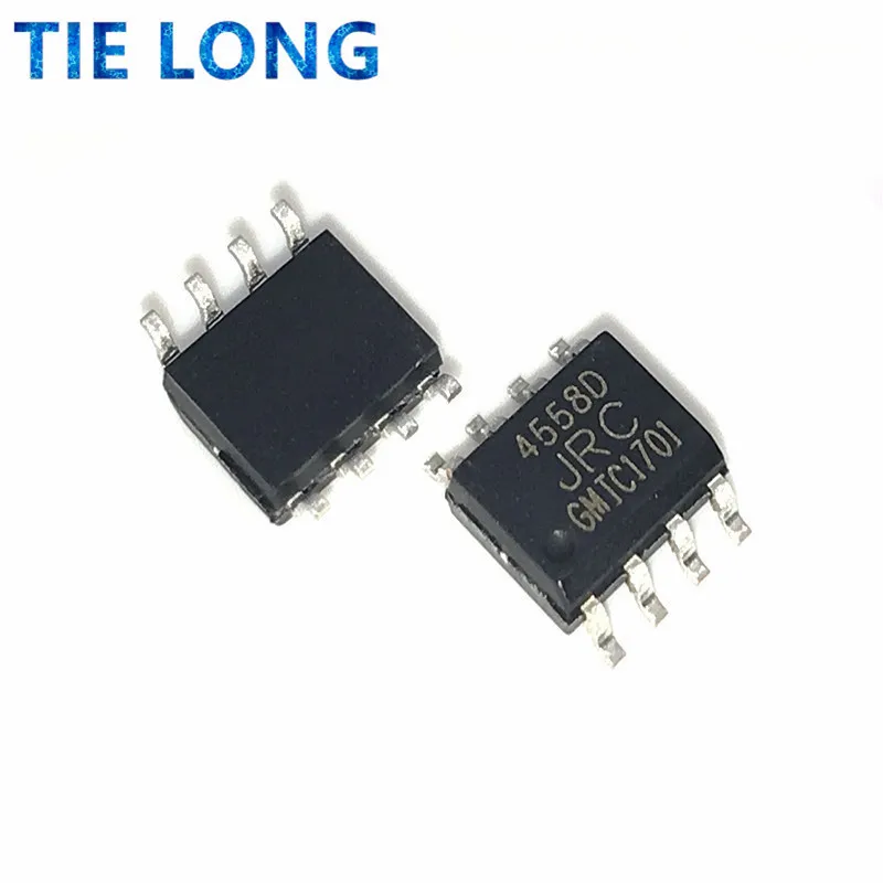 100 шт. JRC4558D SOP8 NJM4558D SOP 4558 SMD 4558D JRC44558 Dual OP AMP | Электронные компоненты и
