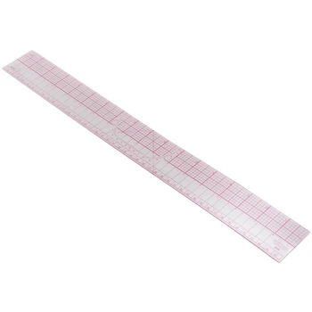 

Drawing Tool Squares Angles Parallel Line Soft Plastic Metric Ruler Clear Pink