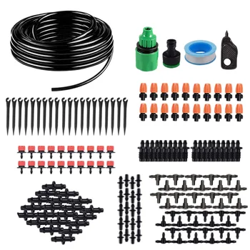 

15M Automatic Drip Irrigation System Garden Hose Plant Watering Drip Repair Watering Kits Tool with Adjustable Drippers