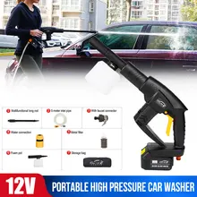 Портативная мойка высокого давления, 12 В, 3л, пенопласт, мойка, полив цветов, электрическая машина, зарядка для автомобиля, пистолет, насос, машина для чистки автомобиля