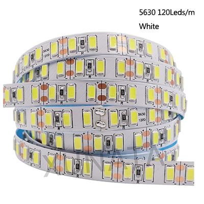 5630 120leds White 5m AC/DC 12V Светодиодные ленты SMD 2835 5054 5630 5050 Водонепроницаемый светодиодный светильник полосы 600 светодиодный 1200 светодиодный гибкий светодиодный лента светильник белый/теплый белый - Испускаемый цвет: 5630 120leds White