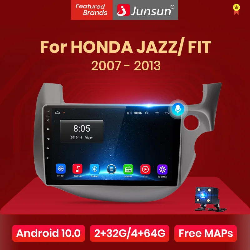 Мультимедийная магнитола Junsun V1 для HONDA стерео система на Android 10 2 Гб ОЗУ 32 ПЗУ с GPS