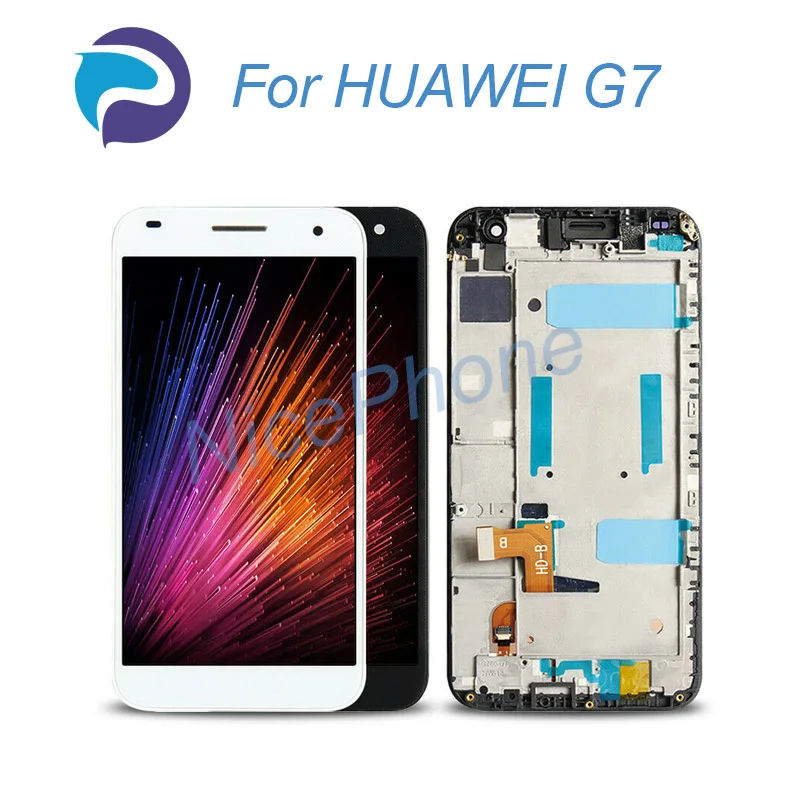

Display For HUAWEI G7 LCD Touch Screen with Frame Digitizer For HUAWEI G7 LCD Display Screen G7-I01 G7-I03 l01