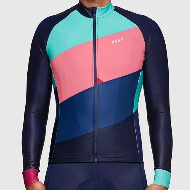 MAAP camisa de ciclismo M flag base LS велосипедная футболка с длинным рукавом, весна, MTB велосипедная рубашка, Мужская гоночная футболка met lange mouwen - Цвет: 6