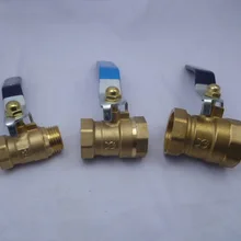 Латунный шаровой клапан, двойной внутренний шаровой клапан с резьбой, клапан управления движением DN15 DN20 DN25, 4 часа и 6 часов, 1 дюйм снаружи