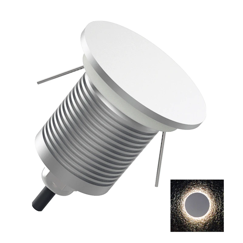 LED Recessed Wall Lamp 1W 12-24V IP67 Waterproof Outdoor Corridor Stairs Garden Home Lighting
