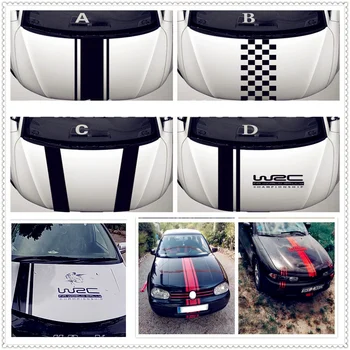 

car hood body Stripe Vinyl Racing Decal Head sticker for Ford Focus MK2 MK3 MK4 kuga Escape Fiesta Ecosport Mondeo Fusion