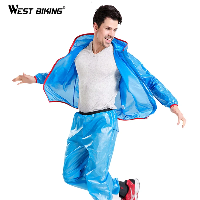 MTB Bike Cycling Jacket Sets Men Women Waterproof Windproof Raincoat Reflective Jersey Pants Suit Bicycle Clothing WEST BIKING