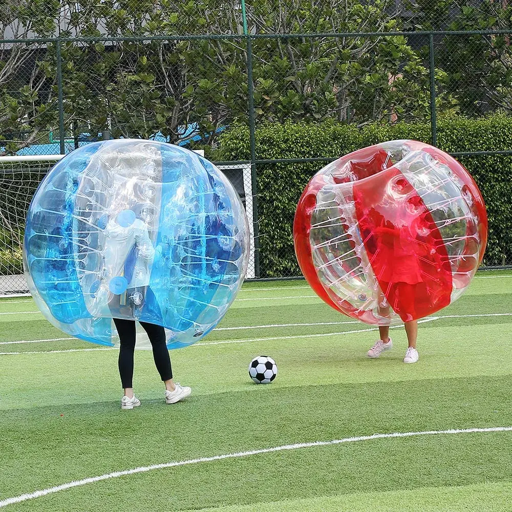 HIBADOU Air Bubble Soccer Zorb Ball, 1.5m Inflatable Football, TPU Material