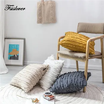 

FSISLOVER Pillowcase Nordic ins Decorative Cushion Sofa Pillow Case Cotton New Fashion Cushion Cover
