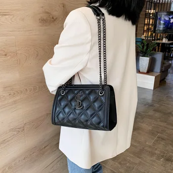 

Lingge handbag female 2020 new fashion female bag large capacity chain shoulder female crossbody bag