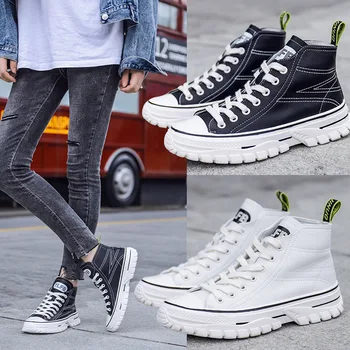 

Sneakers women shoes Ankle boot High quality Platform sneaker Leather Casual shoes Non-slip Breathable Sneakers Martin boots