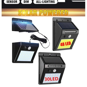 

48/30 LED Solar Light Wall Lamp For Outdoor Yard Garden Lamps PIR Motion Sensor LED Lights Waterproof Security Yard LED Lighting