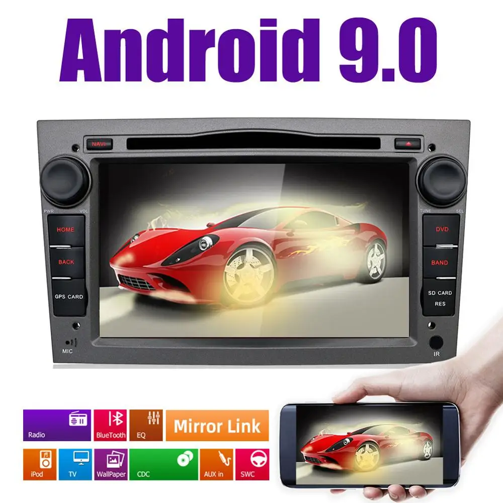 Бесплатно Upgrade.4 ядро Android 7,1 для OPEL Astra H Meriva Antara Zafira Veda Agila Corsa Vectra Автомобильная dvd-навигационная система 2G ram серый