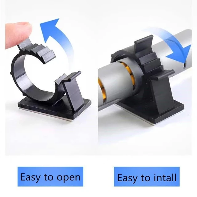 10x Auto-Adhésif Câble Attache Câble Pince Clip Support for Voiture Tiret  Webcam