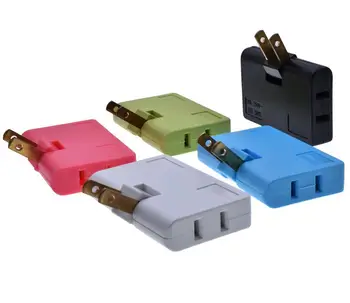 

1 Male To 3-way US 2 Pin AC Power Travel Adapter Plug Converter Splits 1-Way Into 3-way Outlet Travel adapter