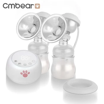 

Cmbear Double Electric Breast Pump With Milk Bottle Extractor Nipple Suction USB Baby Breast Enlargement Pump Breastfeeding