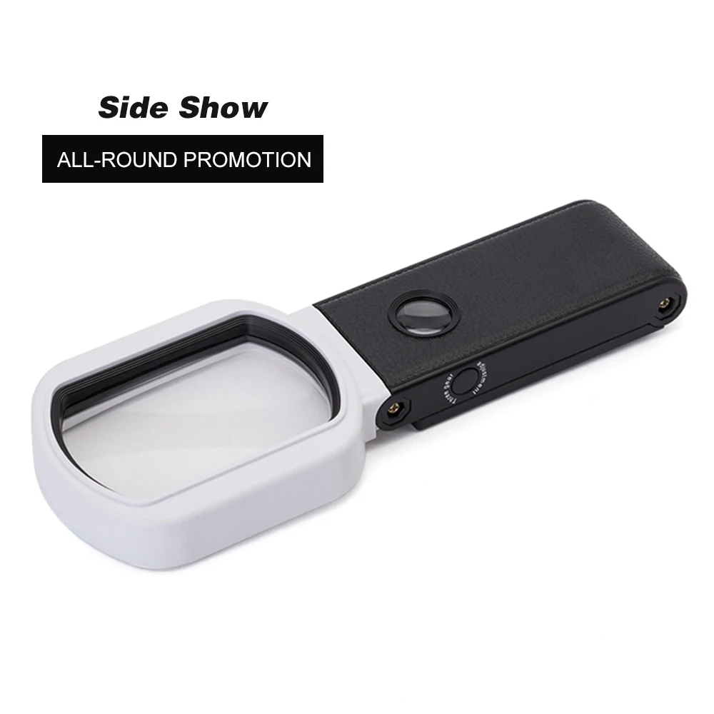 Handheld Magnifier Multifunctional Magnifying Glass 10x/25x Adjustable  Magnification Foldable Square Mirror + 6 Led Lights - Magnifiers -  AliExpress