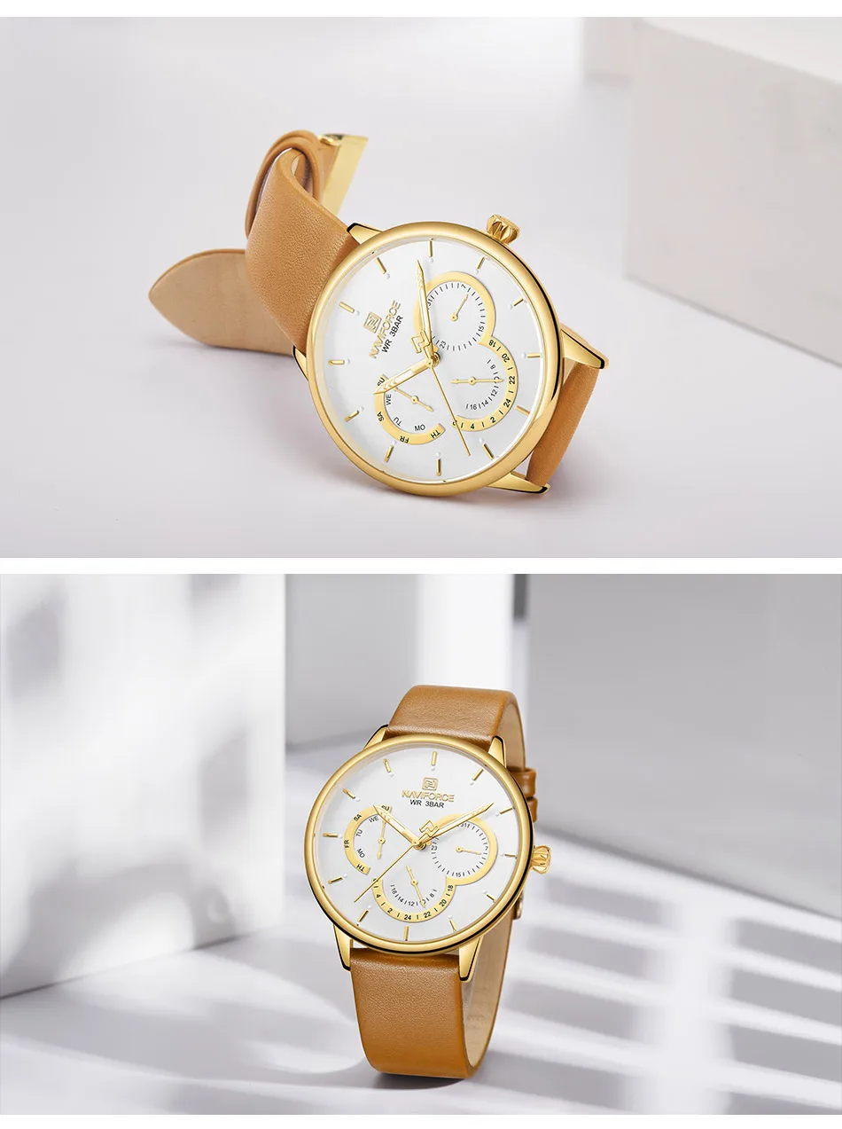 Мужские часы NAVIFORCE Топ люксовый бренд водонепроницаемые 24 часа дата Кварцевые часы мужские кожаные спортивные наручные часы Relogio Masculino