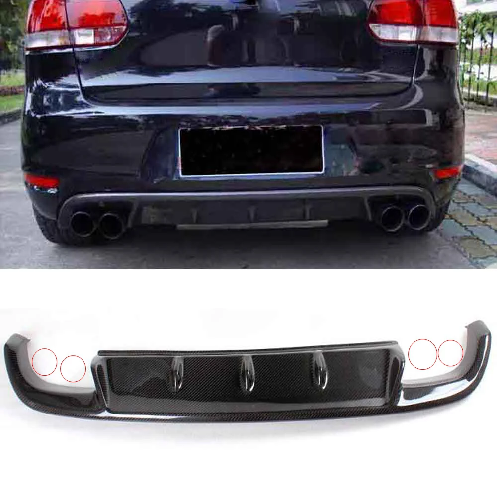 

MK6 Carbon Fiber Rear Bumper Lip Diffuser Spoiler for Volkswagon Golf 6 MK6 GT-I Bumper Only 2012 - 2014