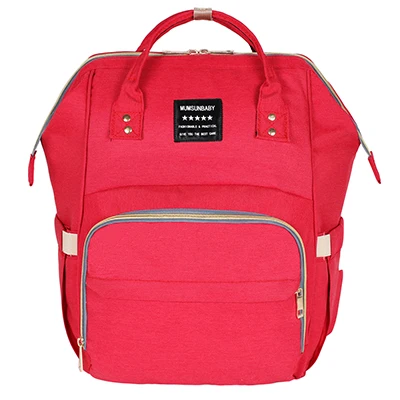 Модная женская сумка, модная сумка для мам, беременных женщин, сумка для подгузников, большая емкость, сумка для подгузников, рюкзак для путешествий, дизайнерский уход за ребенком - Цвет: Red