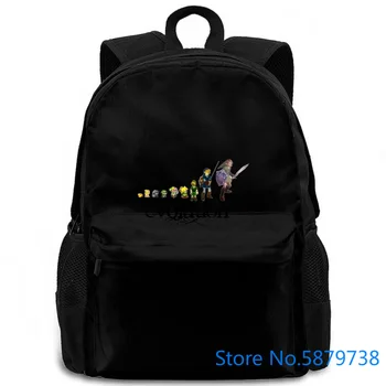 

The Evolution Of Link Legend Of Zelda Print Hip-e s women men backpack laptop travel school adult student