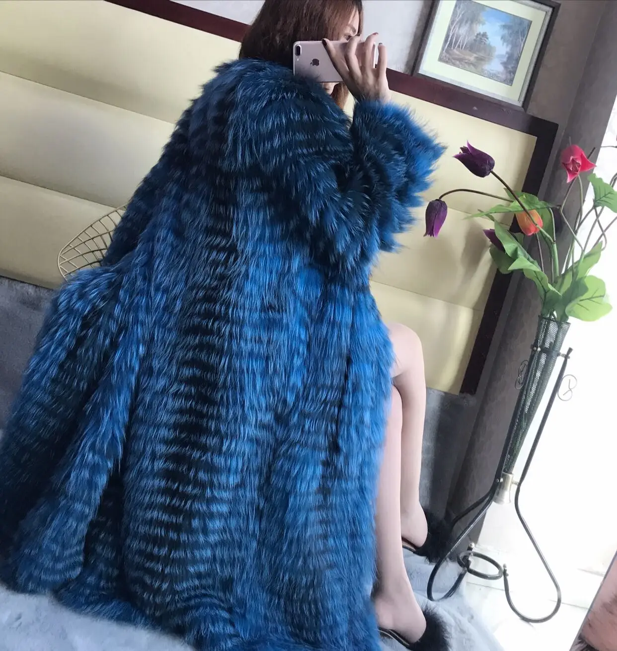 Осеннее и зимнее новое белое пальто из меха енота, Женское пальто из цельной кожи средней и длинной модели, шуба из меха лисы