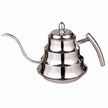 

Hot Stainless Steel 1.2L Gooseneck Pour Design Teapot with Tea Strainer Household Kitchen Dining Coffee Water Tea Pot Teaware