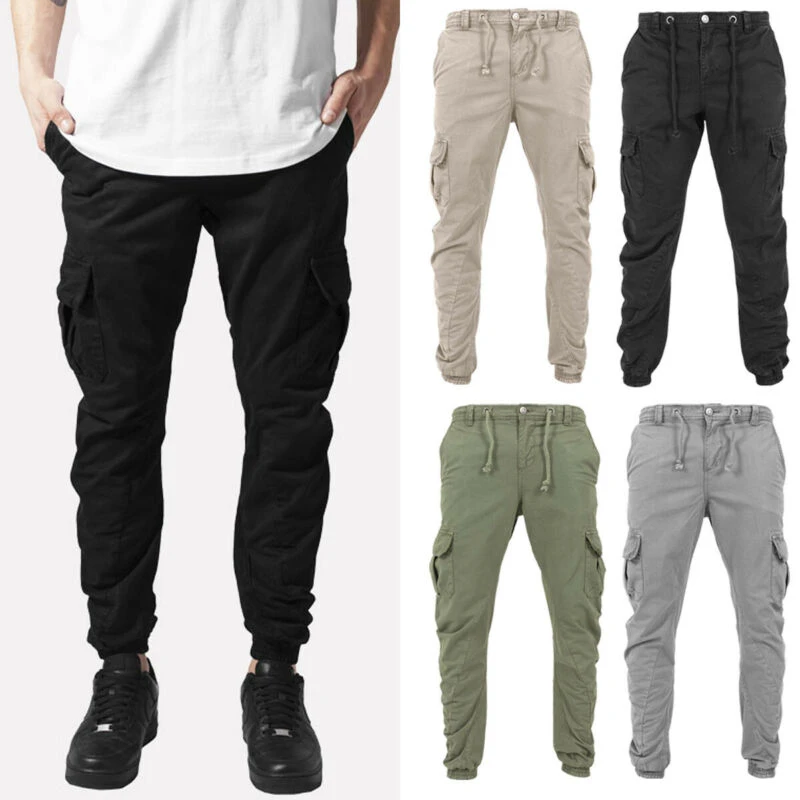 navy cargo work trousers