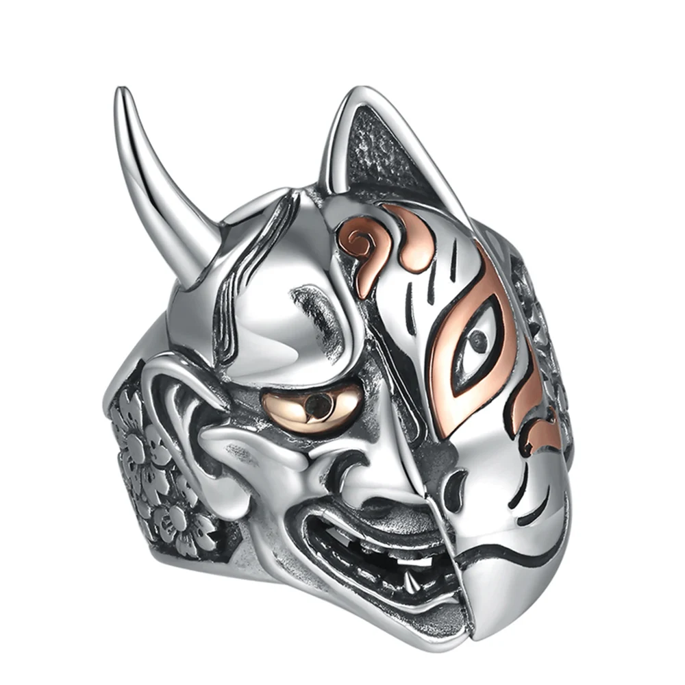 EVBEA Hannya кольцо японской мифологии лисы Bijoux большие регулируемые кольца с