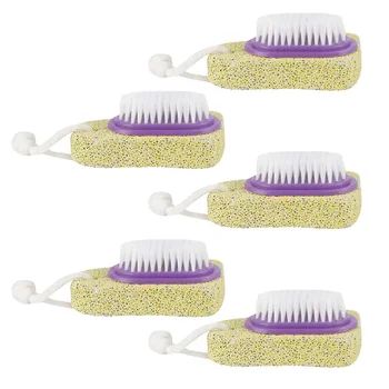 

5PCS Foot Callus Removing Stone with Brush Double-Sided Pumice Stone Exfoliating Foot Grinder Dead Skin Removing Tool for Man Wo