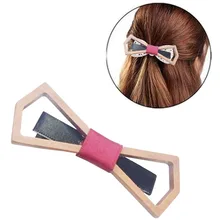 Деревянная Бабочка заколка для волос стиль женские аксессуары для волос клипсы деревянные Мини-бабочки заколки для волос