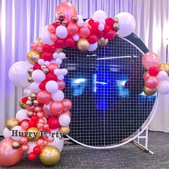 

147Pcs 30Th Happpy Birthday Balloons Garland Arch Kit Rose Gold White Gold Ballon Adult Couple Engagement Decoration Backdrop