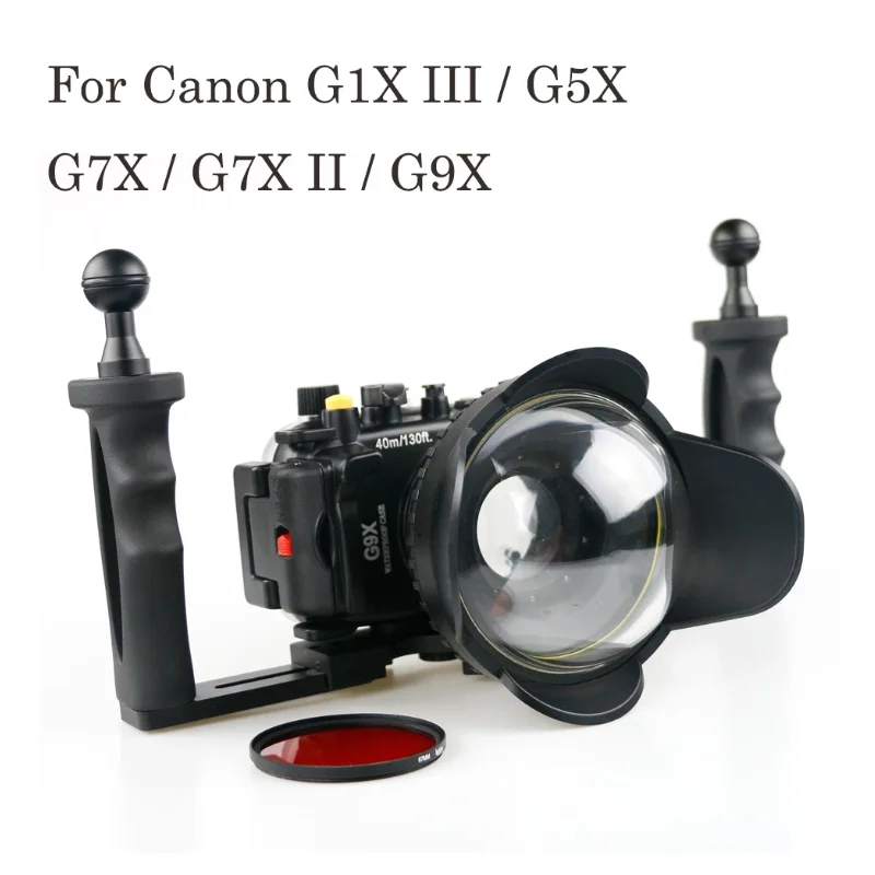 Seafrogs 방수 수중 하우징 카메라 다이빙 케이스, 캐논 G5X G7X G9X G7X Mark II G7X Mark III WP-DC54 G7X-2