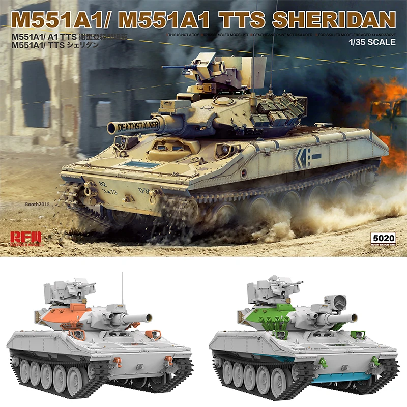 [Rye полевая модель] Ryefield модель RFM RM 5020 1:35 M551A1/M551A1 TTS Sheridan|Наборы для сборки моделей|