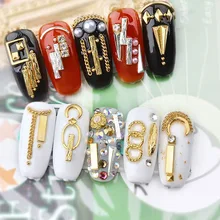 Стиль, японский стиль, роспись ногтей, прямоугольный узор, золотые полосы, патч, маникюр, металлические украшения наклейки для ногтей