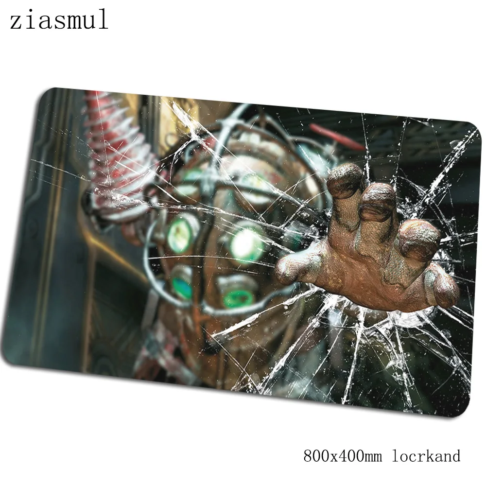 Bioshock коврик для мыши 80x40 см игровой коврик для мыши с изображением аниме 3d офисный ноутбук с алюминиевым корпусом стол коврик подарок на Хэллоуин padmouse игры pc gamer коврики - Цвет: Size 800x400x2mm