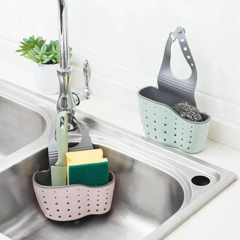 EEEkit Sink Organizer Sponge Holder, Kitchen Sink Caddy Brush