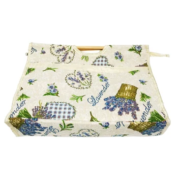 

Knitted Sweaters Craft Knitting Storage Bag Printed Universal Sewing Tote Wooden Handle Gift Yarn Jacquard Woven Wool Organizer